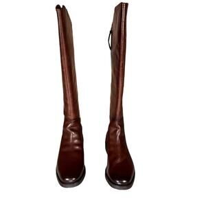 FRANCO SARTO Brown Round Toe Zip-Up Boots 9 wide calf